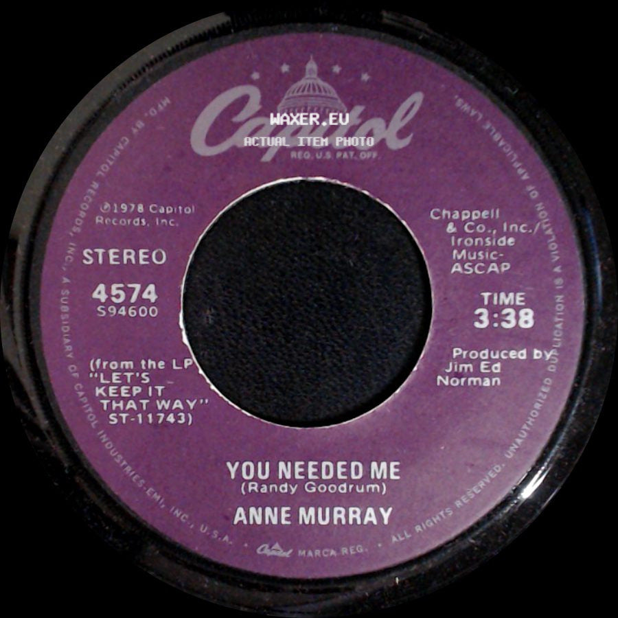 Anne Murray - I Still Wish The Very Best For You / You Needed Me side B