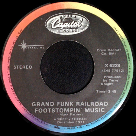 Grand Funk Railroad - Rock & Roll Soul / Footstompin' Music side B