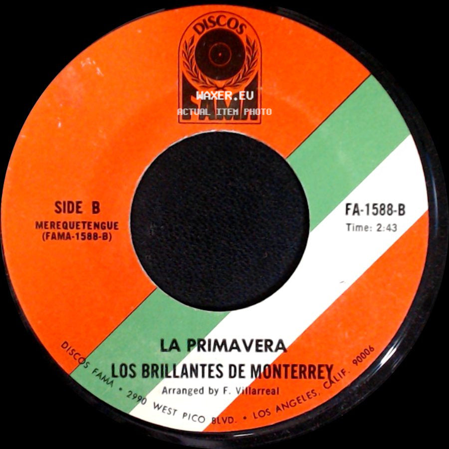 Los Brillantes De Monterrey - Carita Angelical / La Primavera side B
