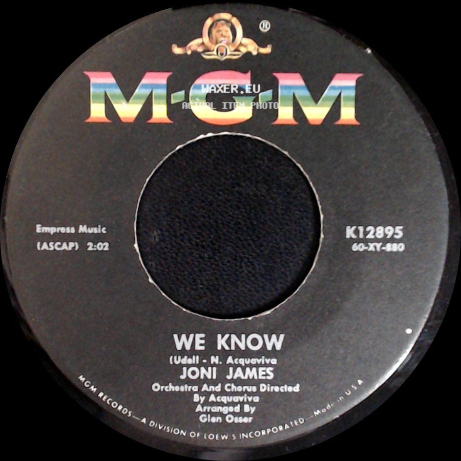 Joni James - We Know / They Really Don't Know You side A
