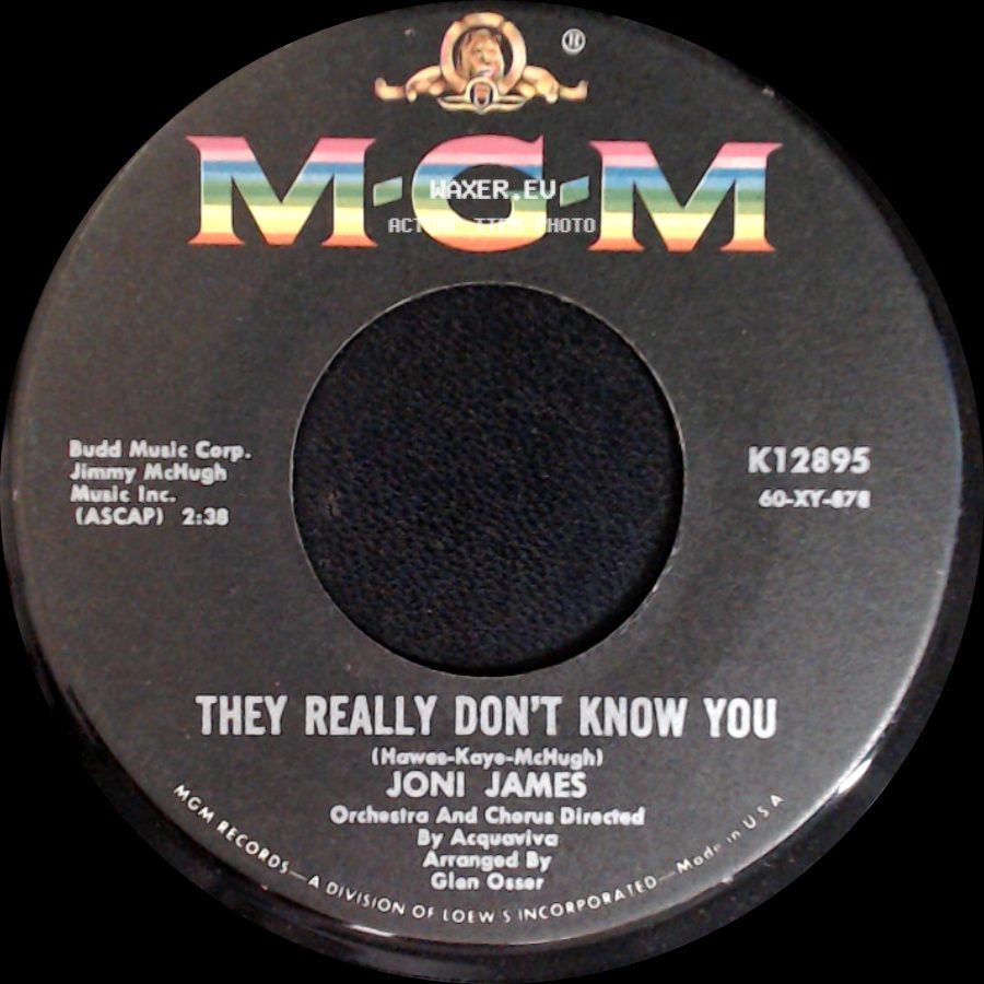 Joni James - We Know / They Really Don't Know You side B