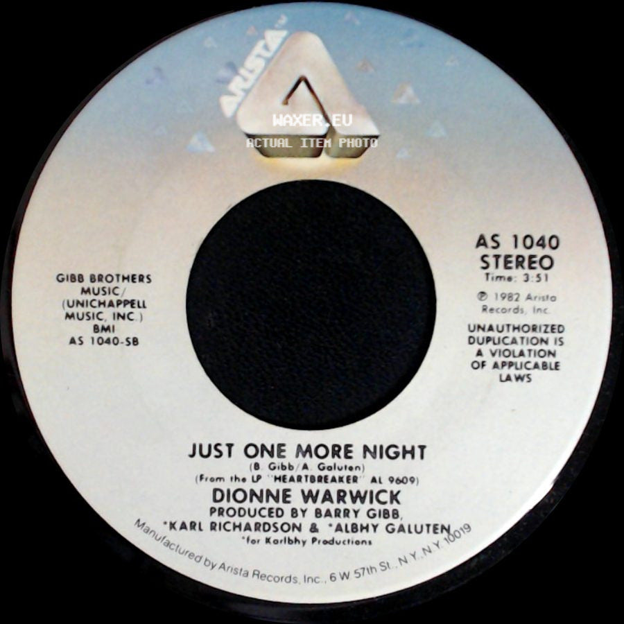 Dionne Warwick - Just One More Night / Take The Short Way Home side A