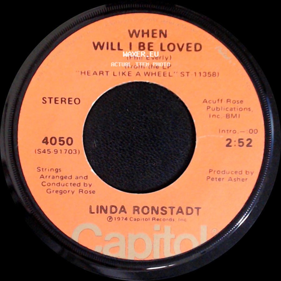 Linda Ronstadt - It Doesn't Matter Anymore / When Will I Be Loved side B
