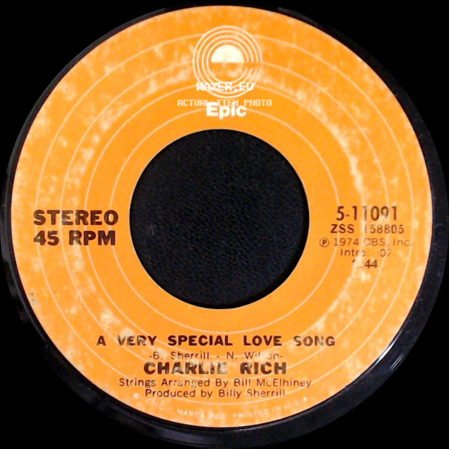 Charlie Rich - A Very Special Love Song / I Can't Even Drink It Away side A