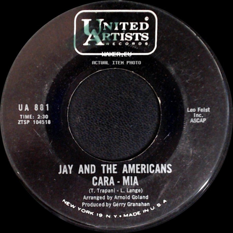 Jay And The Americans - Cara - Mia / When It's All Over side A