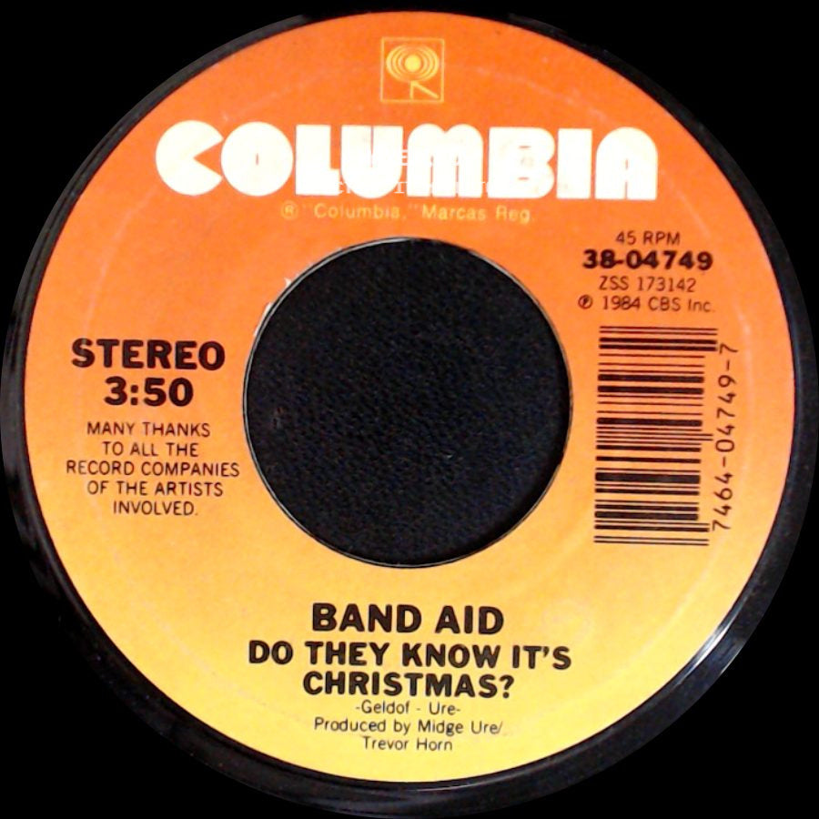 Band Aid - Feed The World / Do They Know It's Christmas? side B