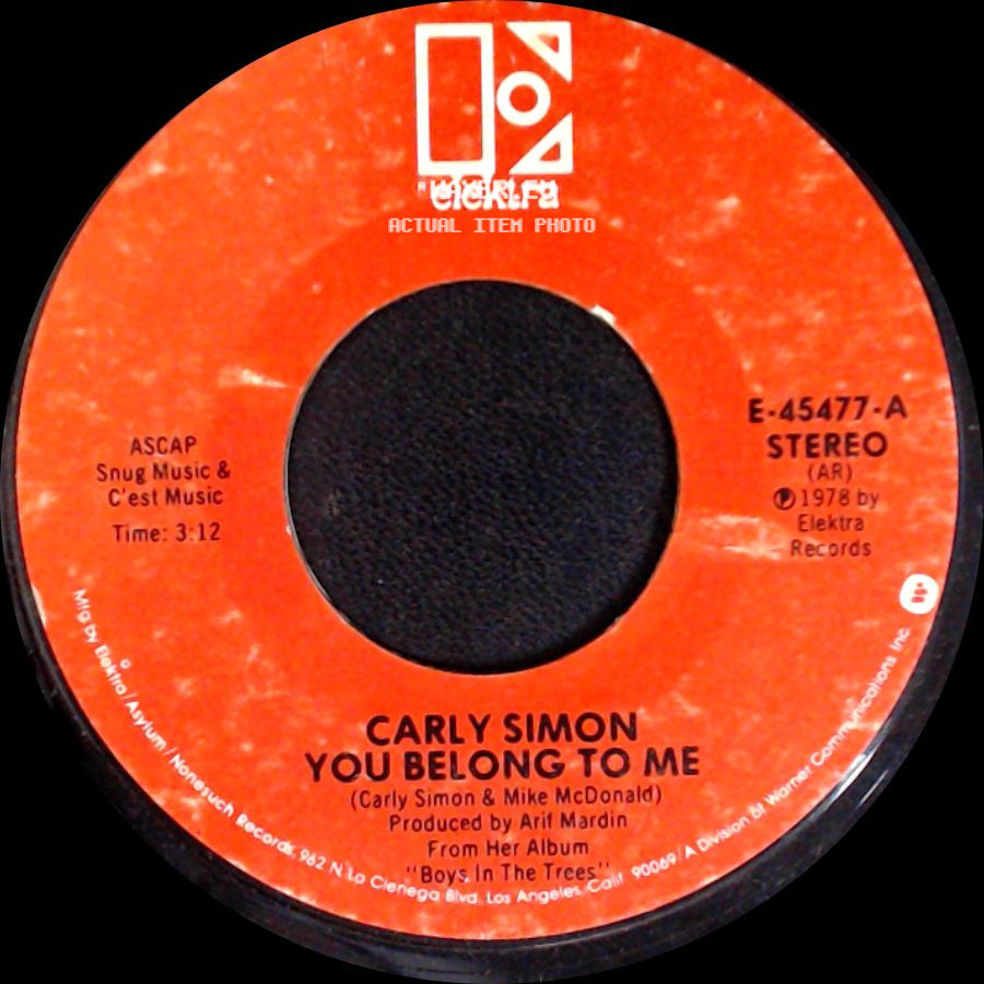 Carly Simon - You Belong To Me / In A Small Moment side A