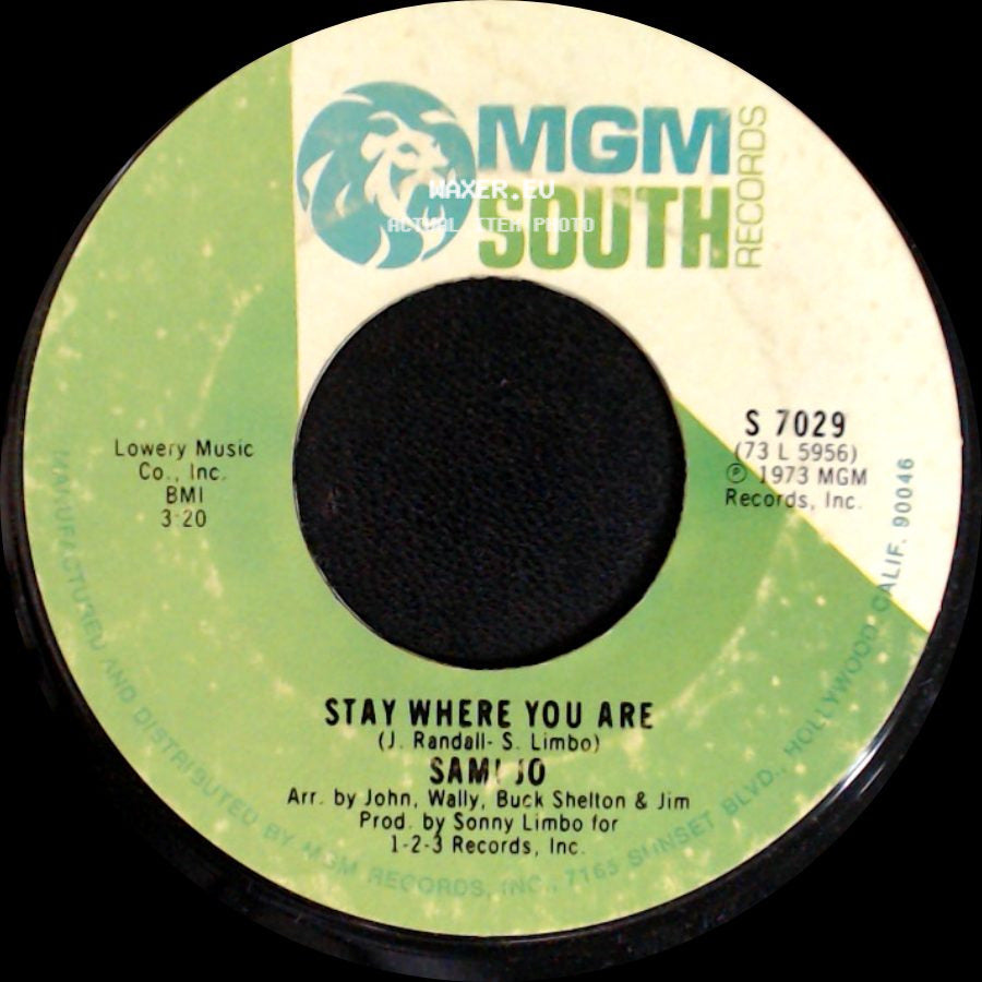 Sami Jo - Stay Where You Are / Tell Me A Lie side A