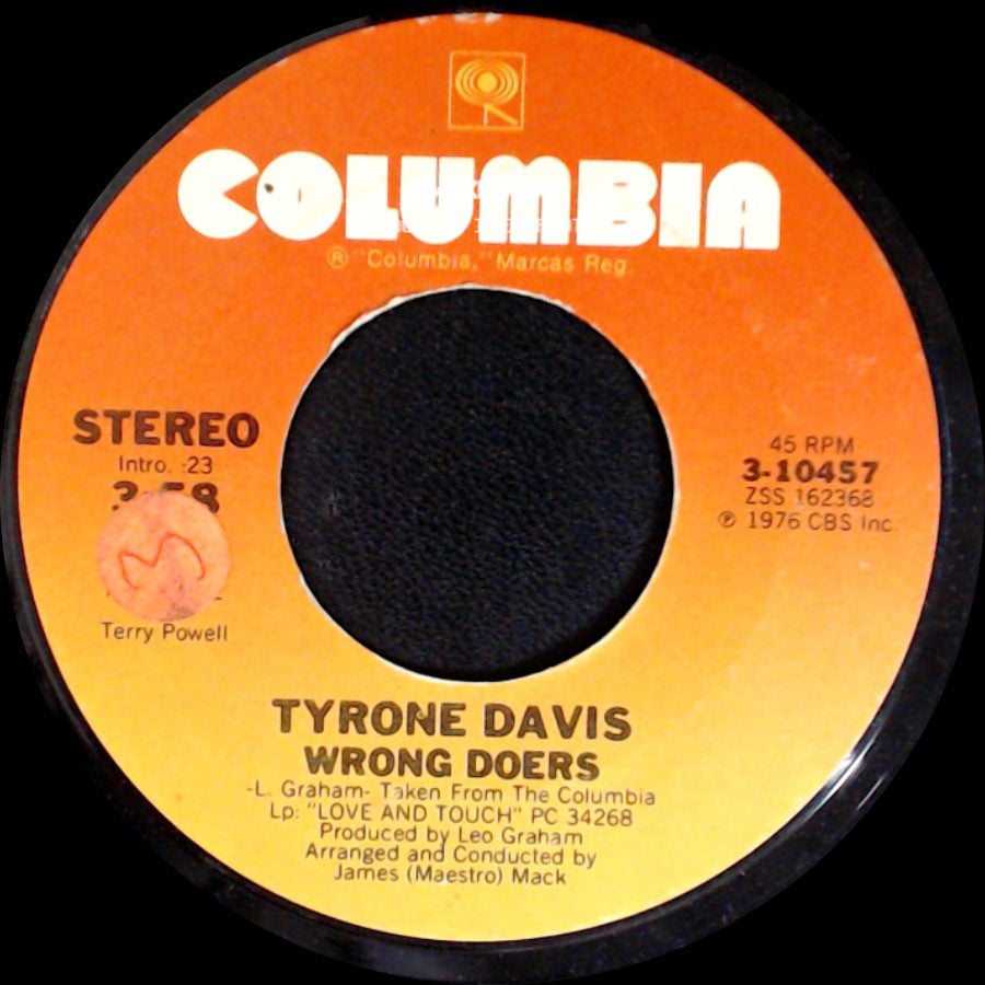 Tyrone Davis - Wrong Doers / Close To You side A