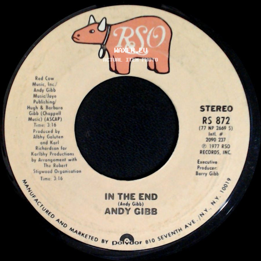 Andy Gibb - I Just Want To Be Your Everything / In The End side B