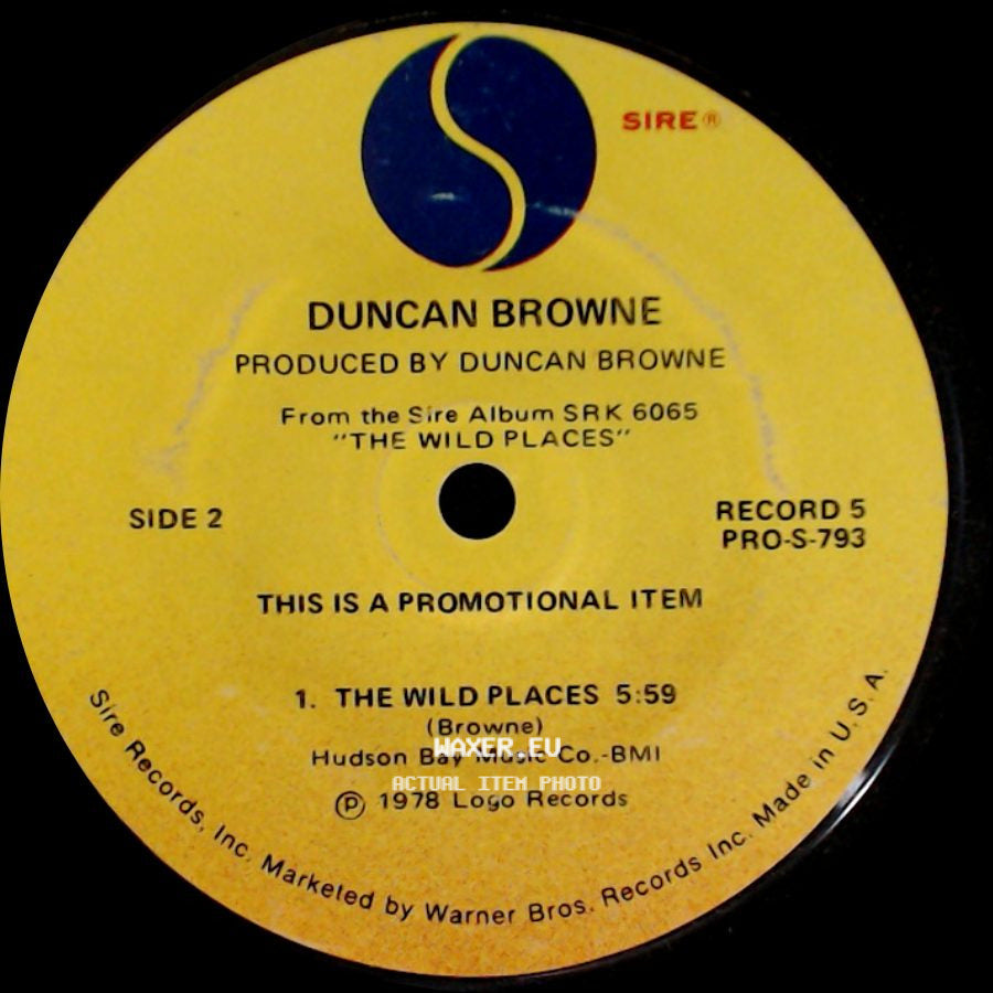 Duncan Browne - Unknown Title A / The Wild Places side B