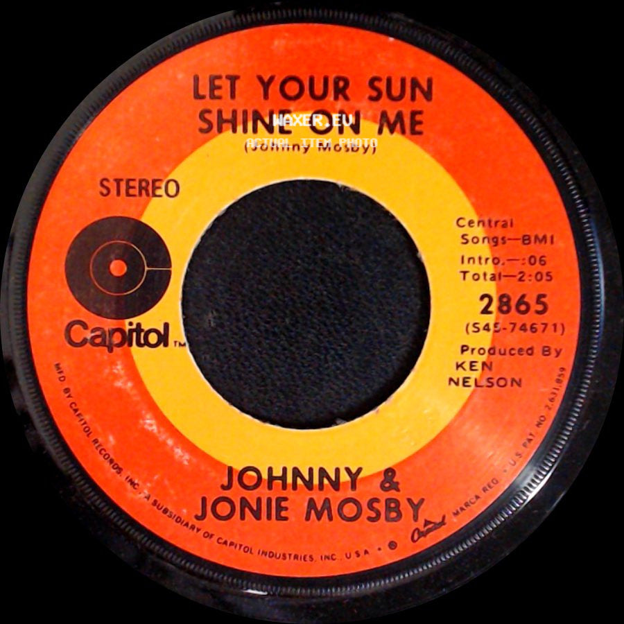 Johnny & Jonie Mosby - My Happiness / Let Your Sun Shine On Me side B