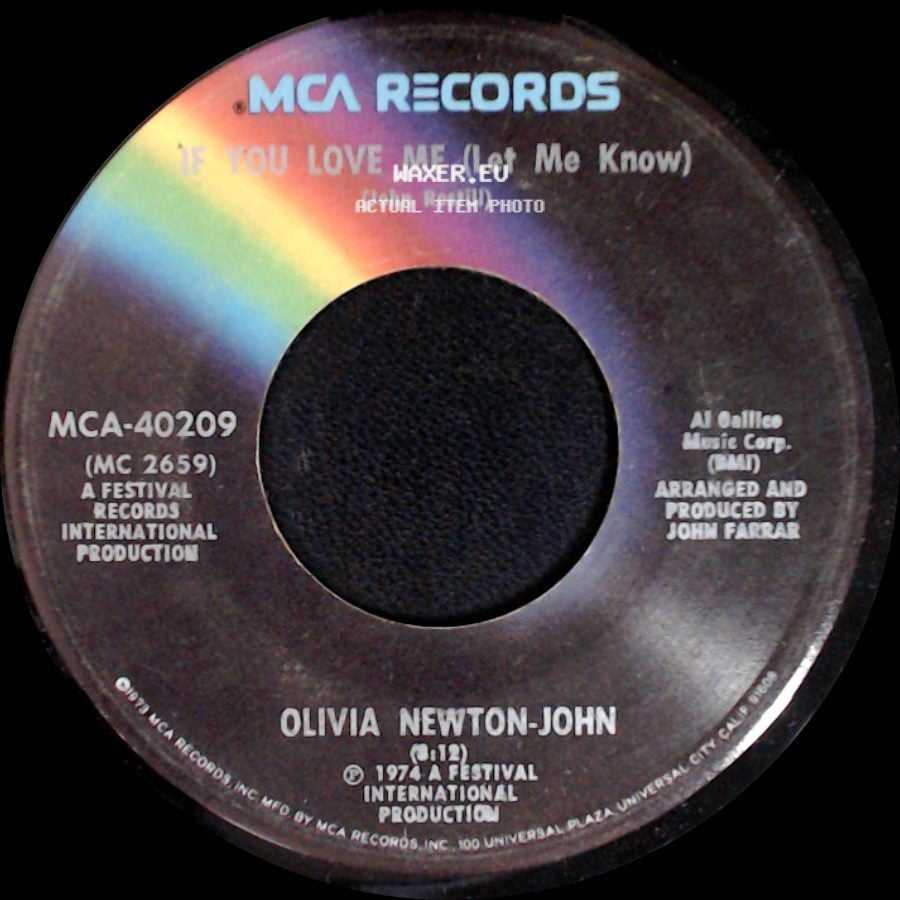Olivia Newton-John - If You Love Me (Let Me Know) / If You Love Me (Let Me Know) side B