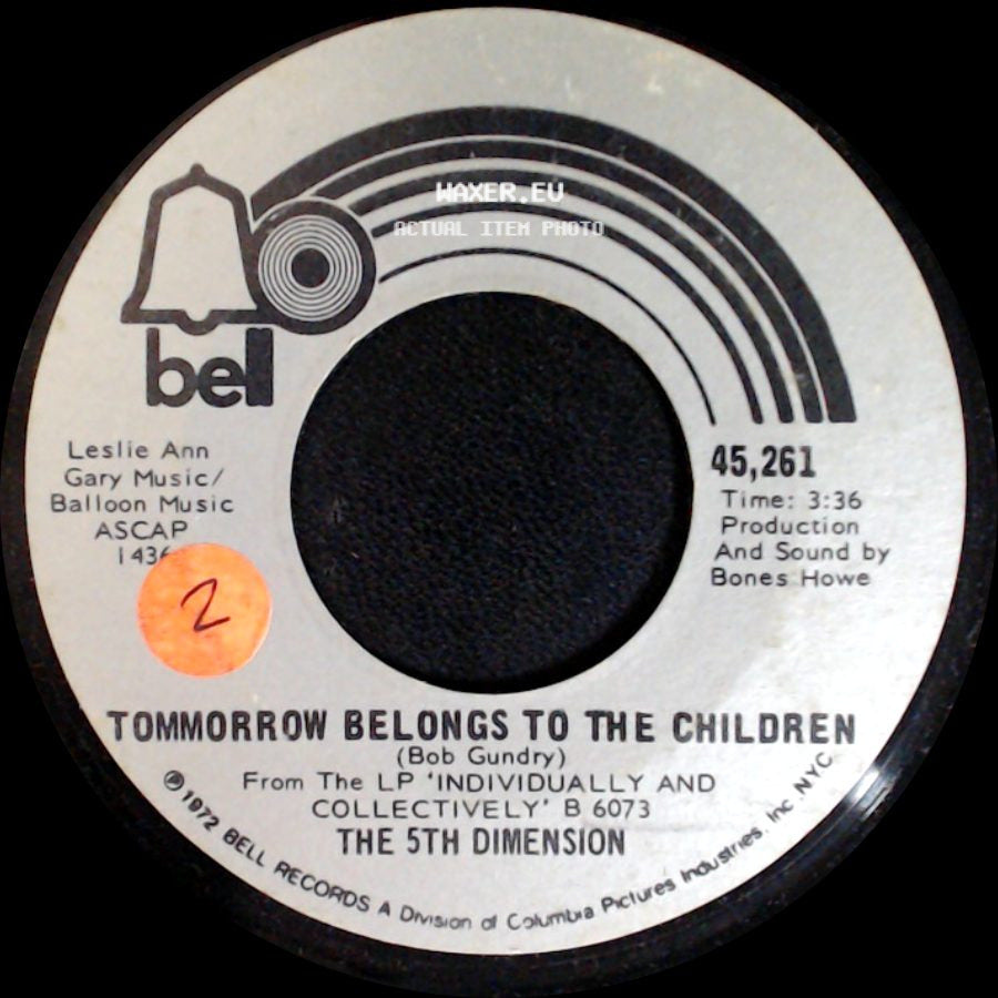 The 5Th Dimension - If I Could Reach You / Tommorrow Belongs To The Children side B