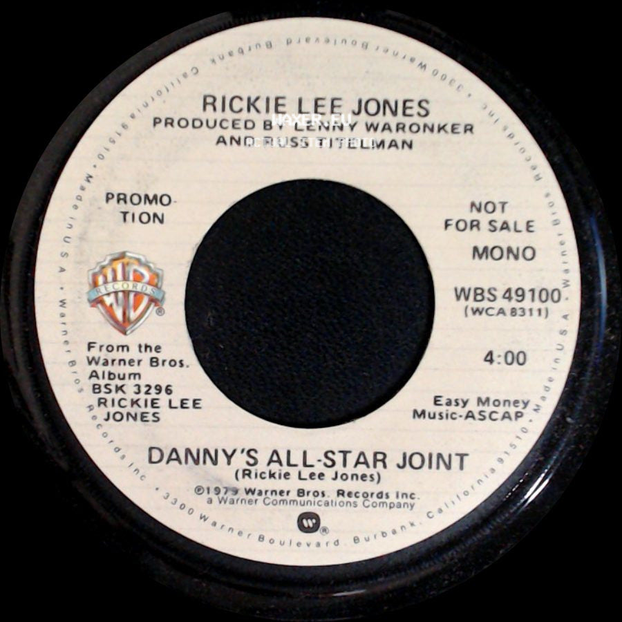 Rickie Lee Jones - Danny's All-Star Joint / Danny's All-Star Joint side A