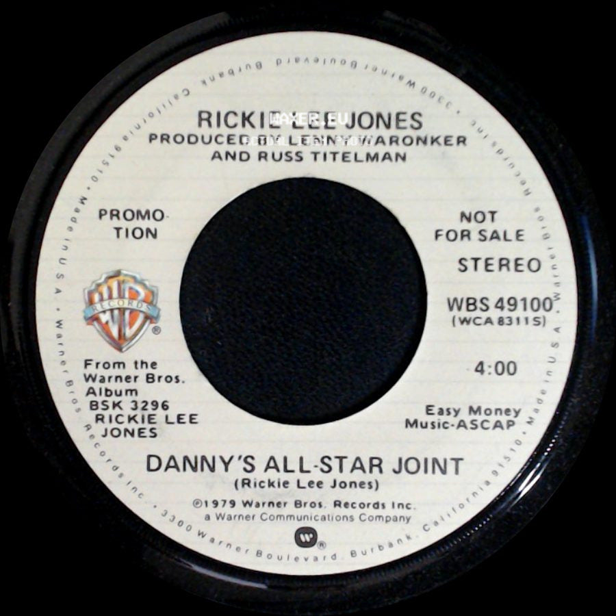 Rickie Lee Jones - Danny's All-Star Joint / Danny's All-Star Joint side B