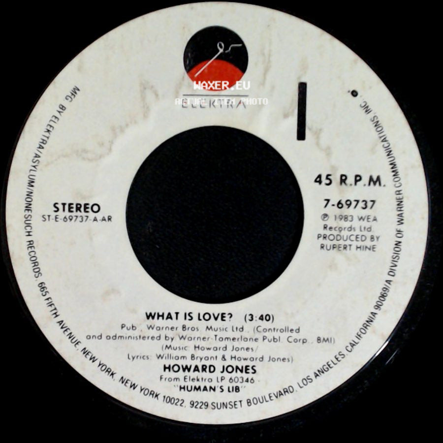 Howard Jones - What Is Love? / It Just Doesn't Matter side A