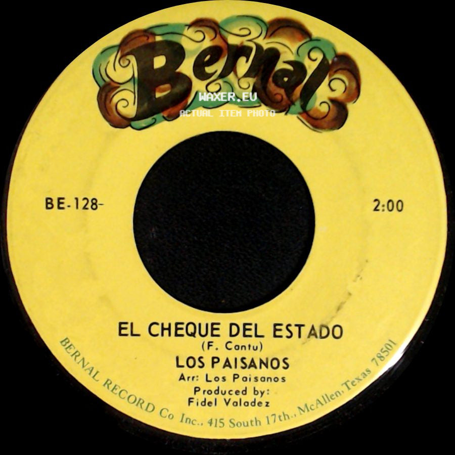 Los Paisanos - El Cheque Del Estado / Debes De Comprenderlo side A