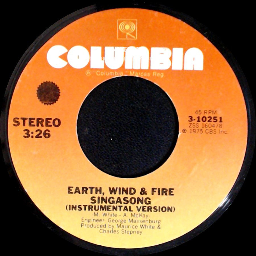 Earth, Wind & Fire - Singasong (Instrumental Version) / Singasong side A