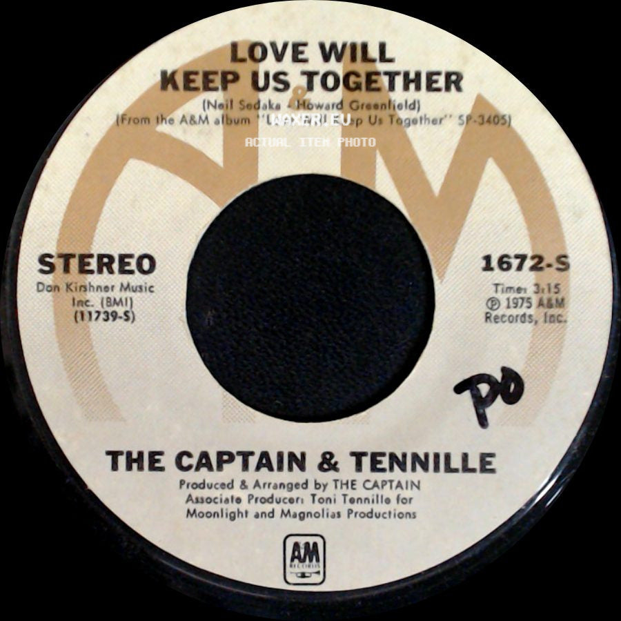 The Captain & Tennille - Gentle Stranger / Love Will Keep Us Together side B