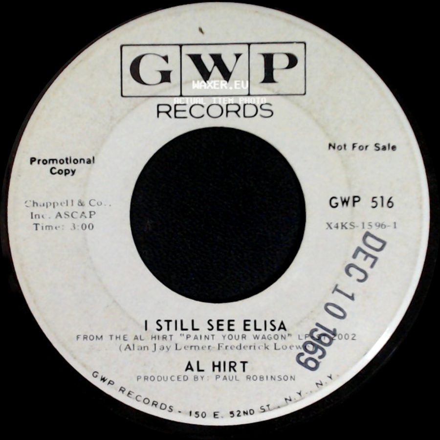 Al Hirt - The Gospel Of No Name City / I Still See Elisa side B