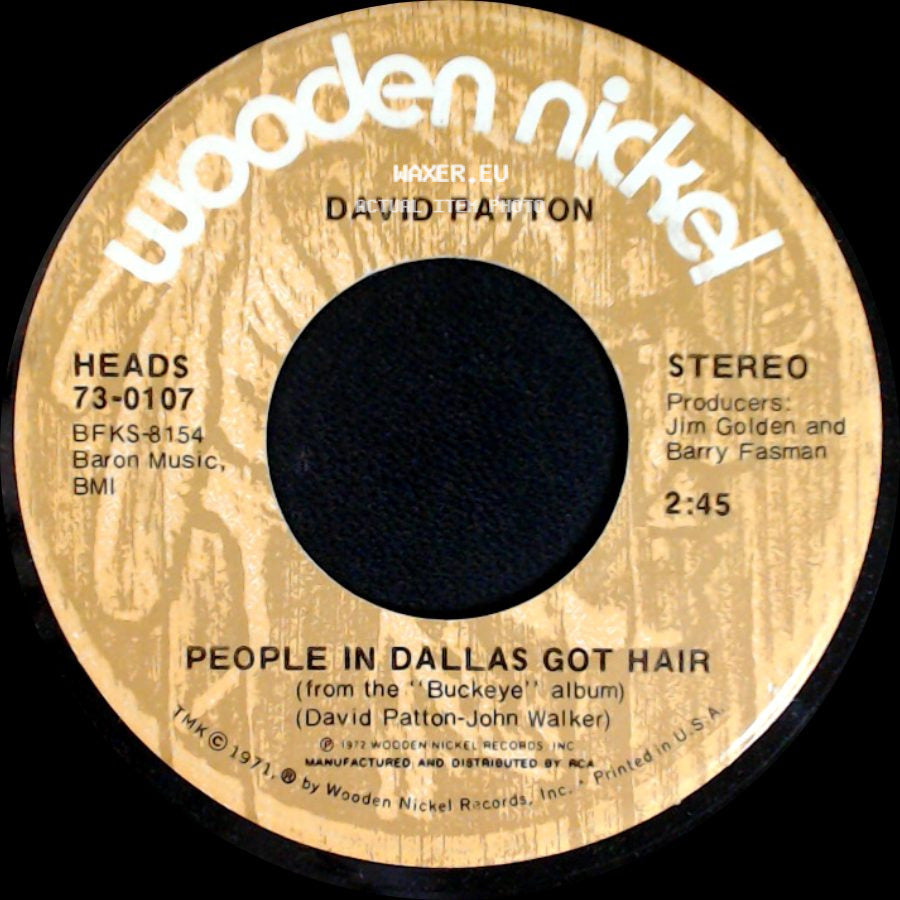 David Patton - Los Angeles Leavin' / People In Dallas Got Hair side B