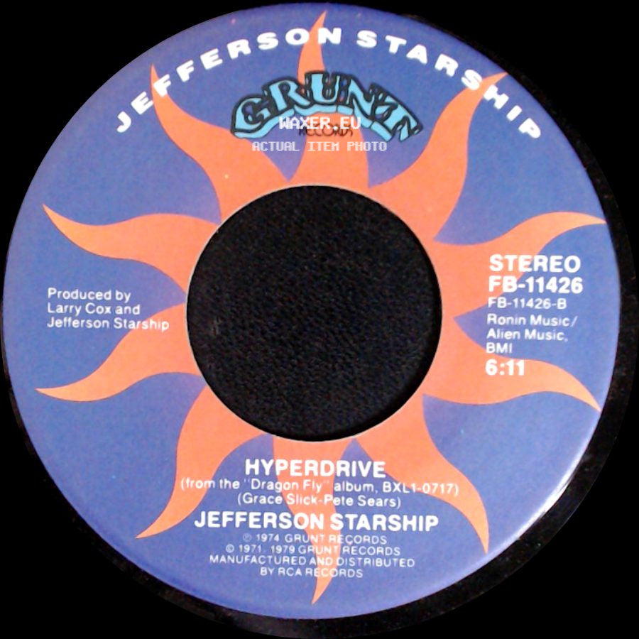 Jefferson Starship - Light The Sky On Fire / Hyperdrive side B