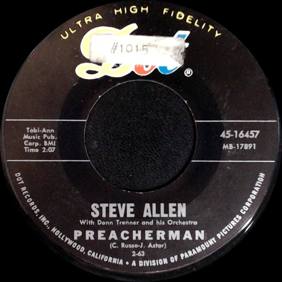Steve Allen - Gravy Waltz / Preacherman side B