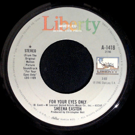 Sheena Easton - For Your Eyes Only / For Your Eyes Only side A