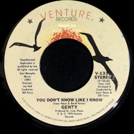 Genty - Baby Goodnight / You Don't Know Like I Know side B