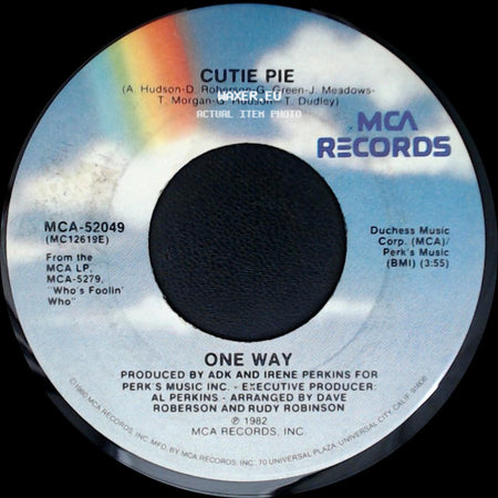 One Way - Cutie Pie / Give Me One More Chance side A