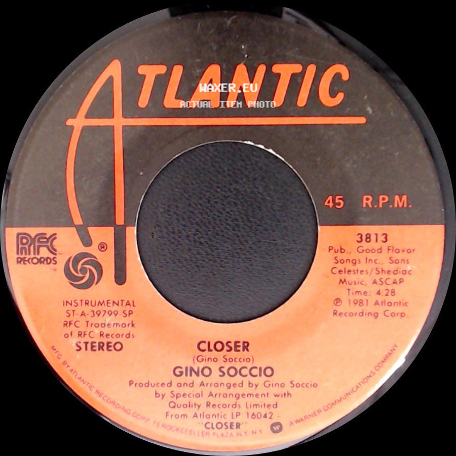 Gino Soccio - Closer / Try It Out side A