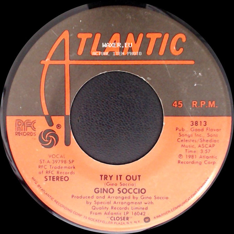 Gino Soccio - Closer / Try It Out side B