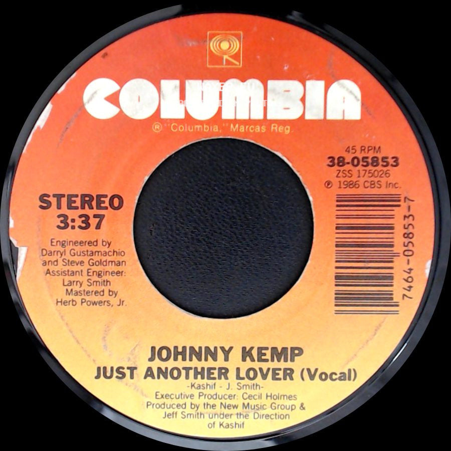 Johnny Kemp - Just Another Lover (Vocal) / Just Another Lover (Instrumental) side A