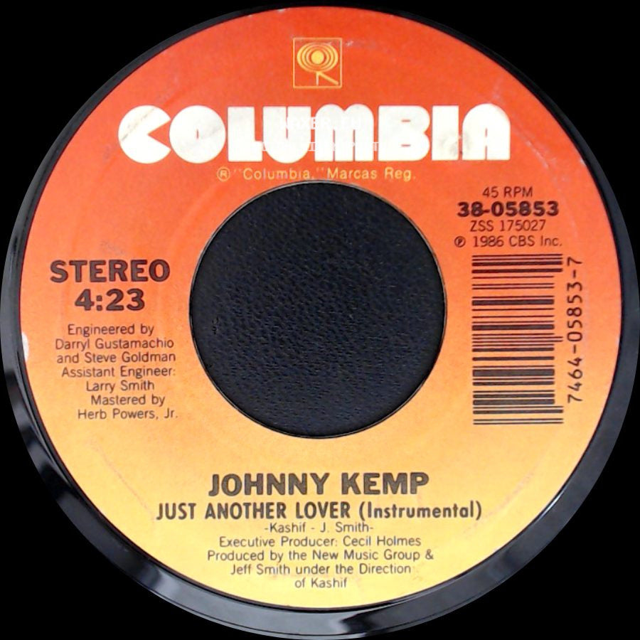 Johnny Kemp - Just Another Lover (Vocal) / Just Another Lover (Instrumental) side B