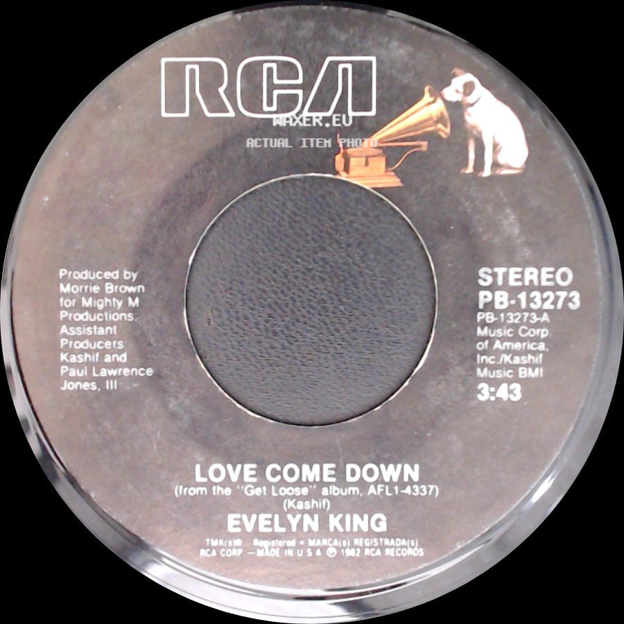Evelyn King - Love Come Down / Love Come Down (Instrumental) side A