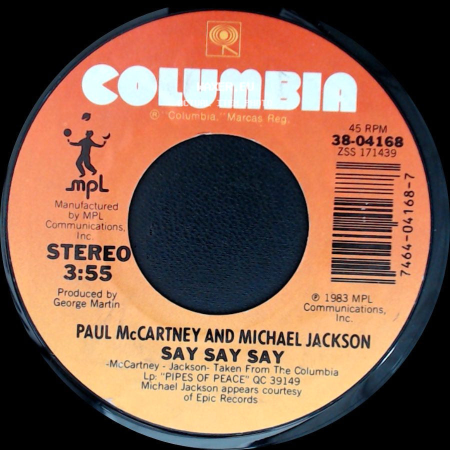 Paul Mccartney And Michael Jackson / Paul Mccartney - Say Say Say / Ode To A Koala Bear side A