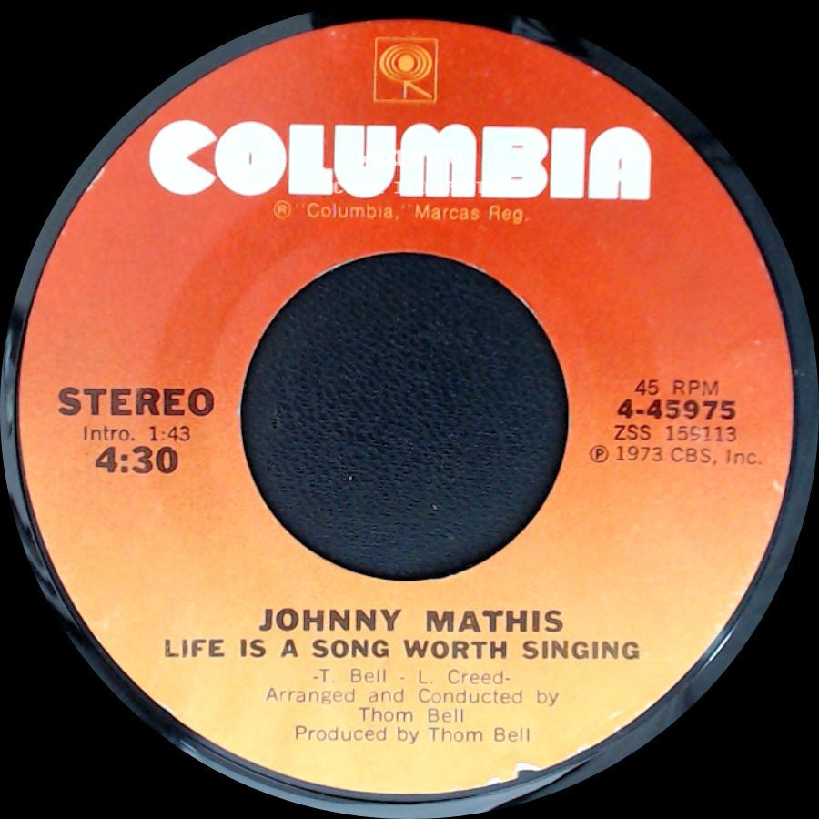 Johnny Mathis - I Just Wanted To Be Me / Life Is A Song Worth Singing side B
