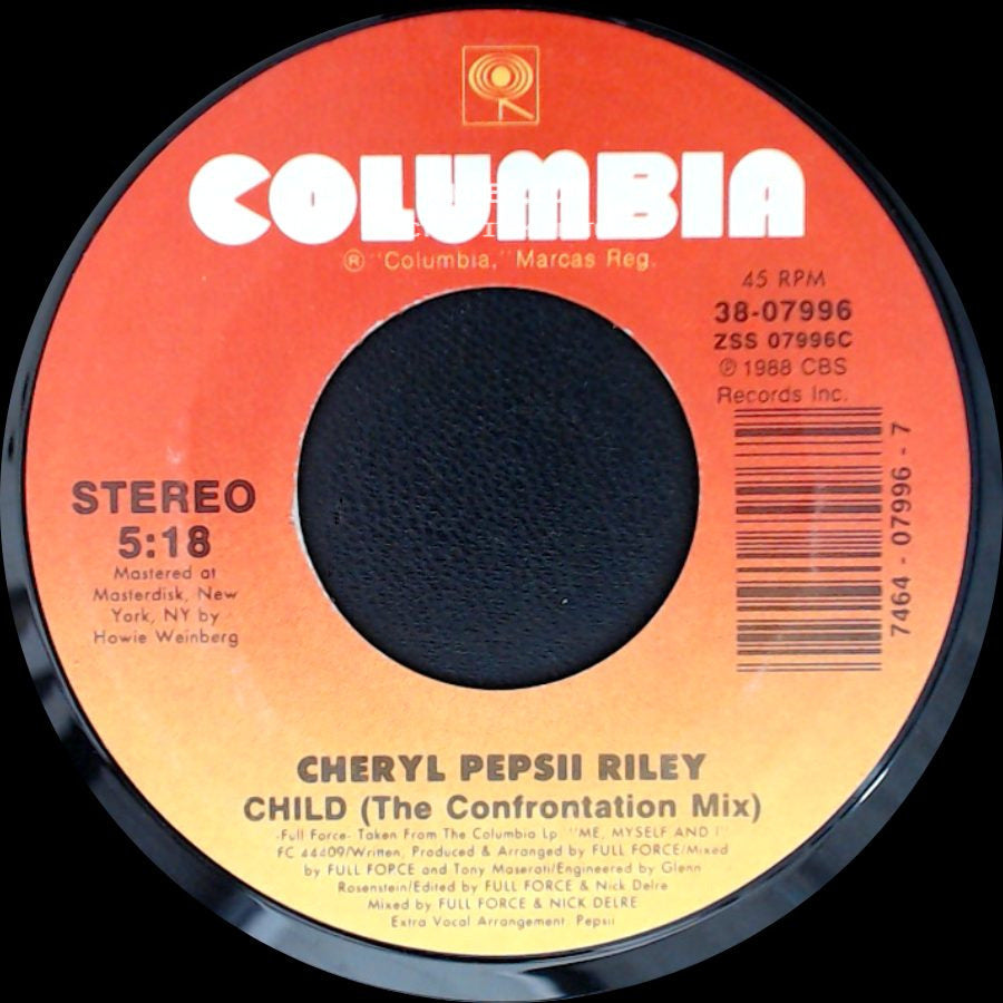 Cheryl Pepsii Riley - Thanks For My Child / Child (The Confrontation Mix) side B