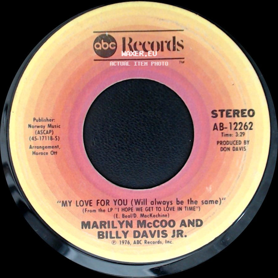 Marilyn Mccoo And Billy Davis Jr. - Your Love / My Love For You (Will Always Be The Same) side B