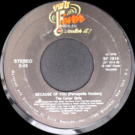 The Cover Girls - Because Of You (Percapella Version) / Because Of You side A