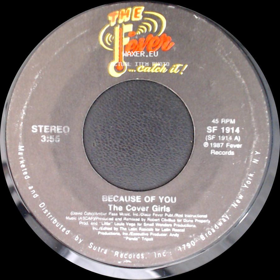 The Cover Girls - Because Of You (Percapella Version) / Because Of You side B