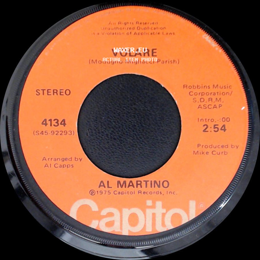 Al Martino - You Belong To Me / Volare side B