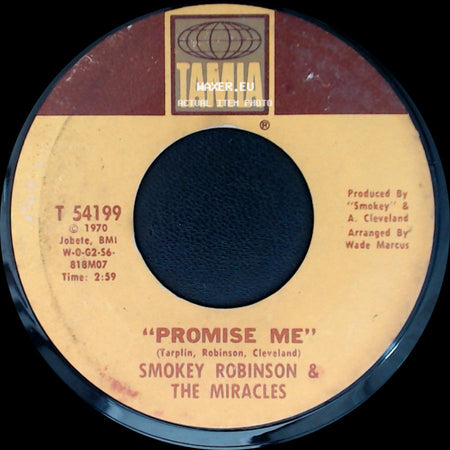 Smokey Robinson & The Miracles - The Tears Of A Clown / Promise Me side B