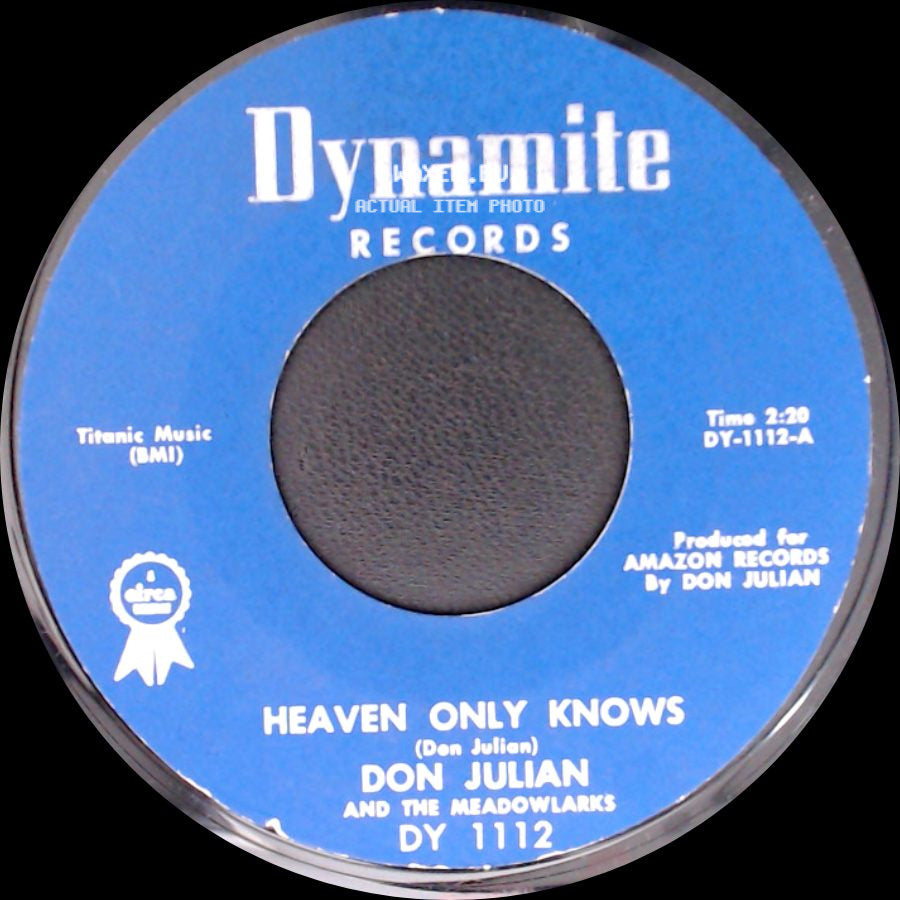 Don Julian And The Meadowlarks - Popeye (With A Touch Of The Twist) / Heaven Only Knows side B