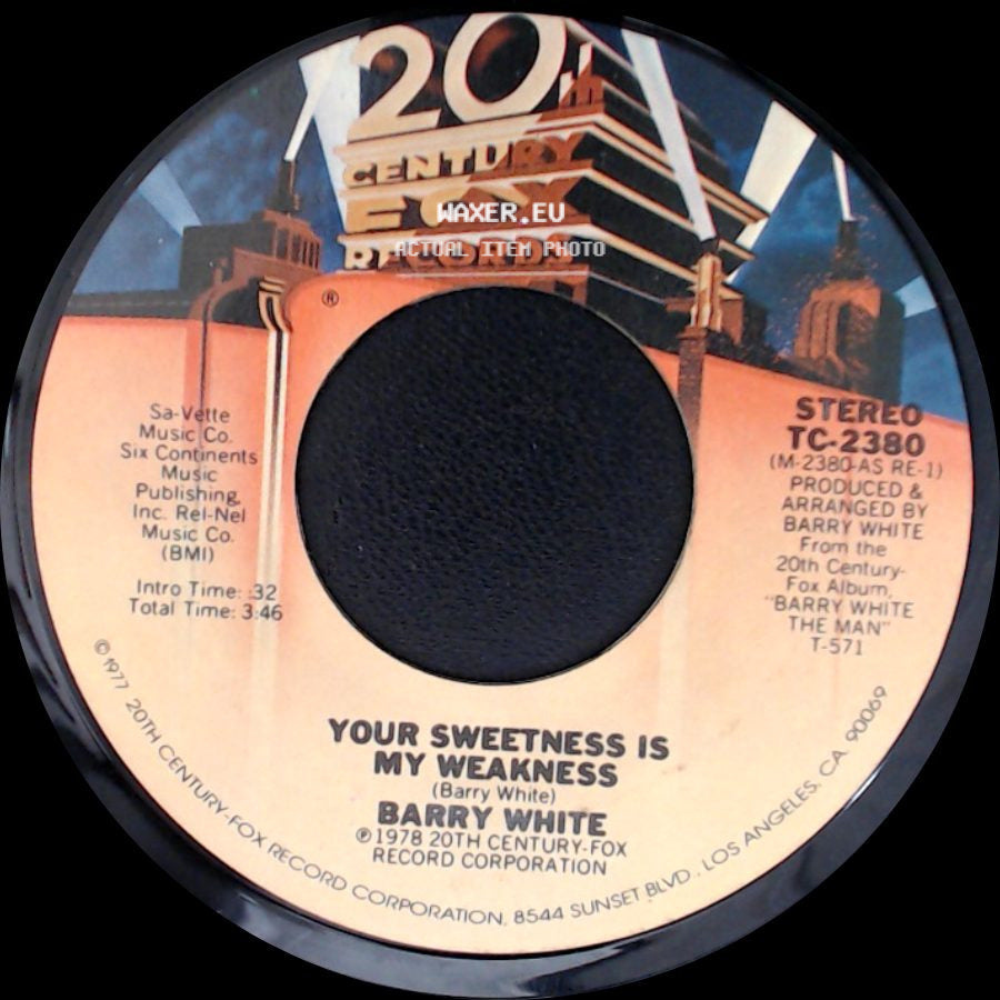 Barry White - Your Sweetness Is My Weakness / It's Only Love Doing Its Thing side A