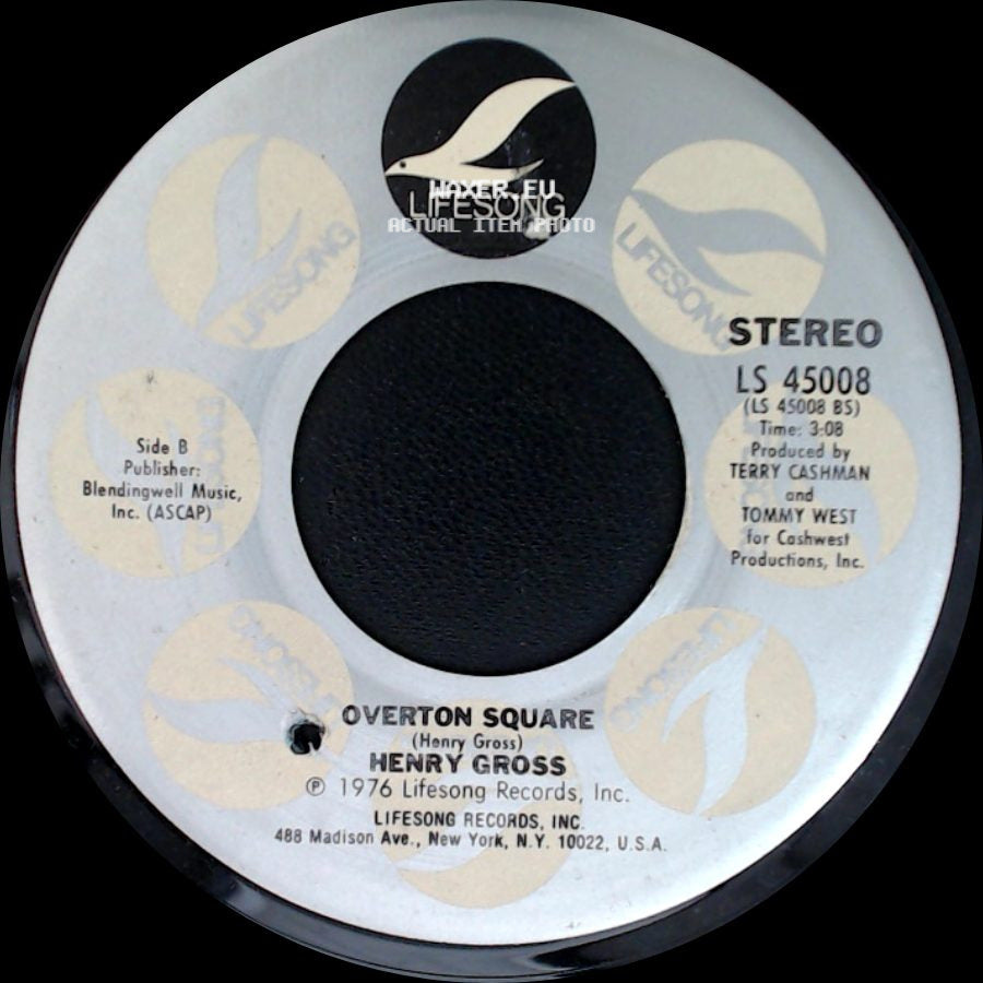 Henry Gross - Springtime Mama / Overton Square side B