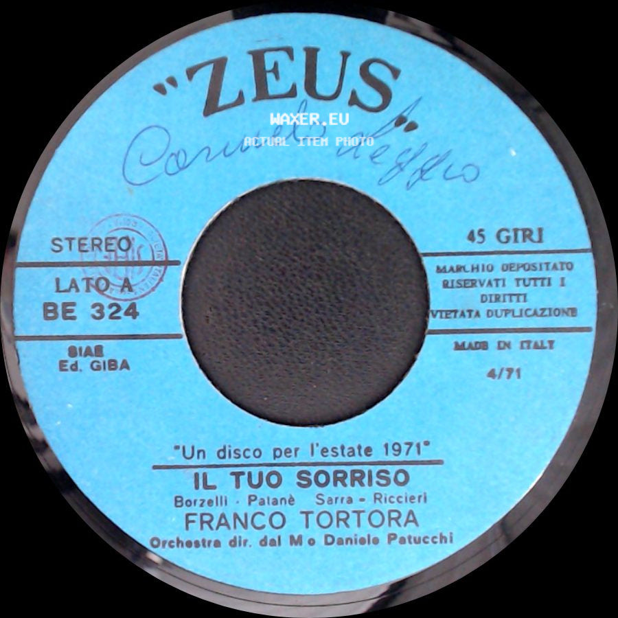 Franco Tortora - Rosa Bianca / Il Tuo Sorriso side B