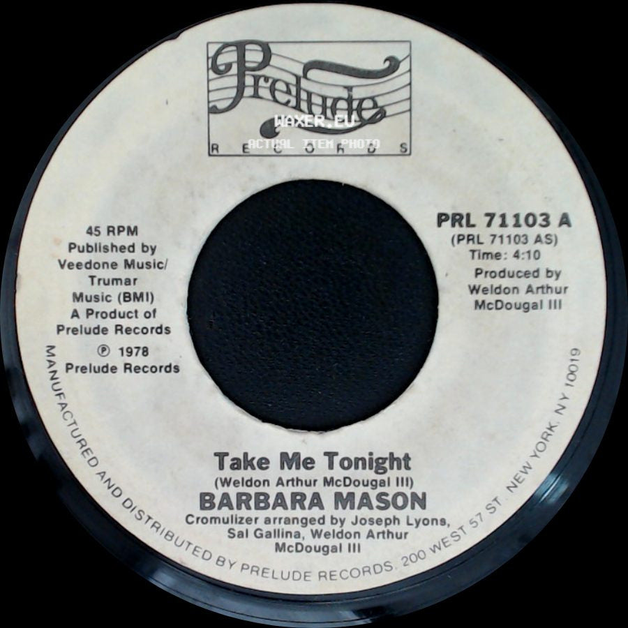 Barbara Mason - Take Me Tonight / I Am Your Woman, She Is Your Wife side A