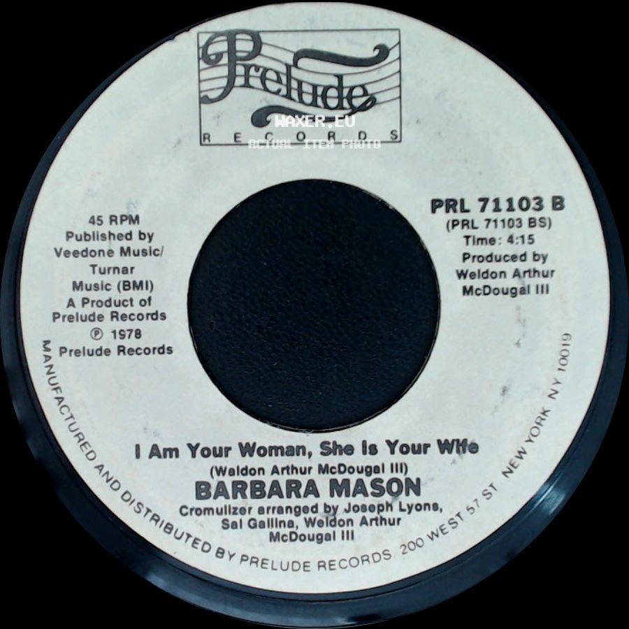 Barbara Mason - Take Me Tonight / I Am Your Woman, She Is Your Wife side B